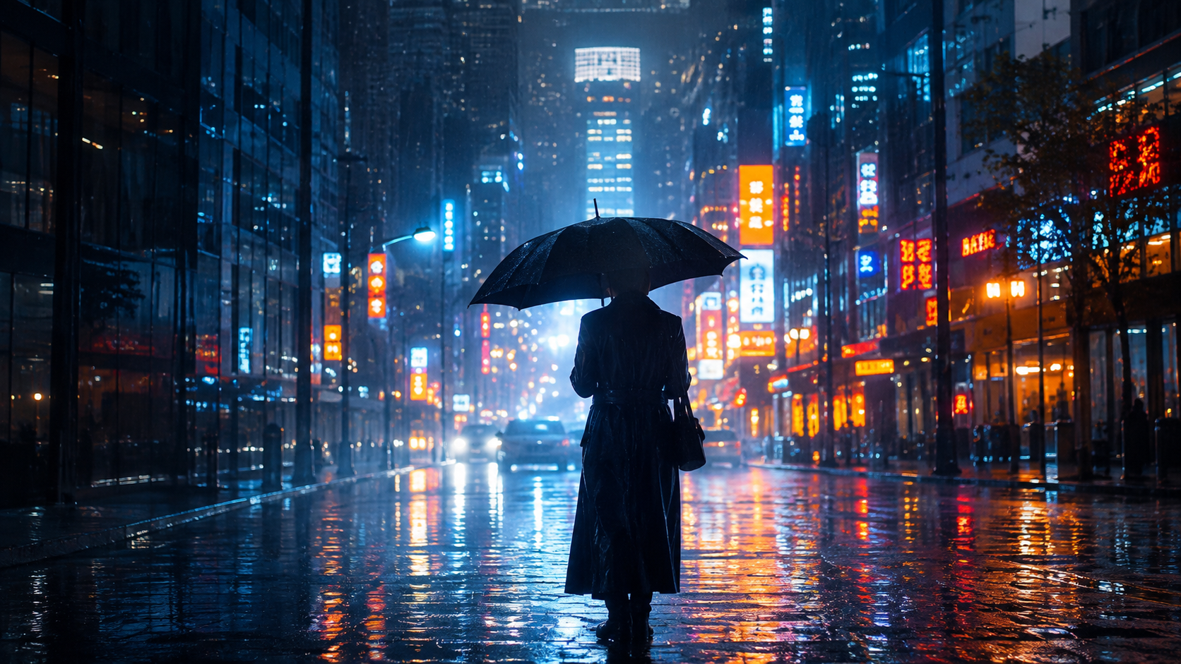 雨夜城市摄影